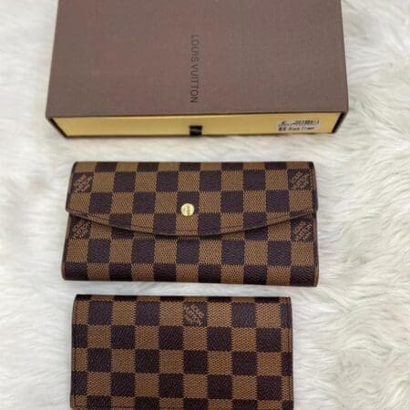 8099 Louis vuitton Coffee plaid wallet