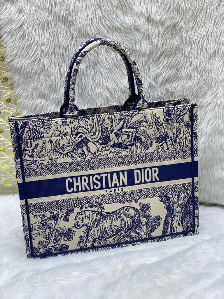 8069 Dior Blue tiger  bag