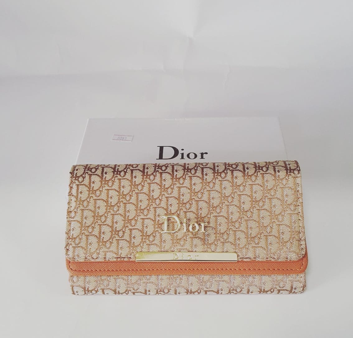 8083 Dior Earthy yellow wallet