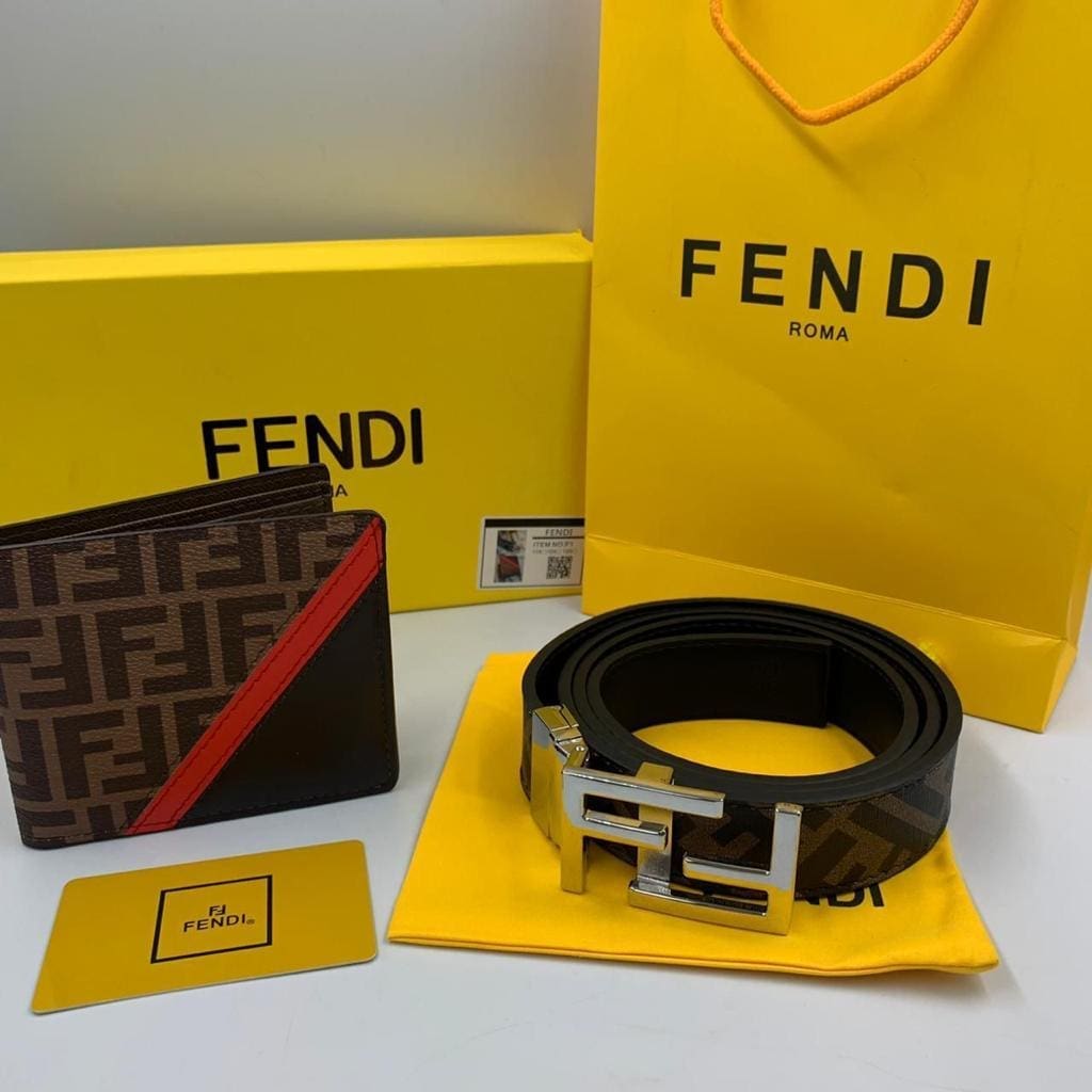 8164 FENDI Belt and wallet