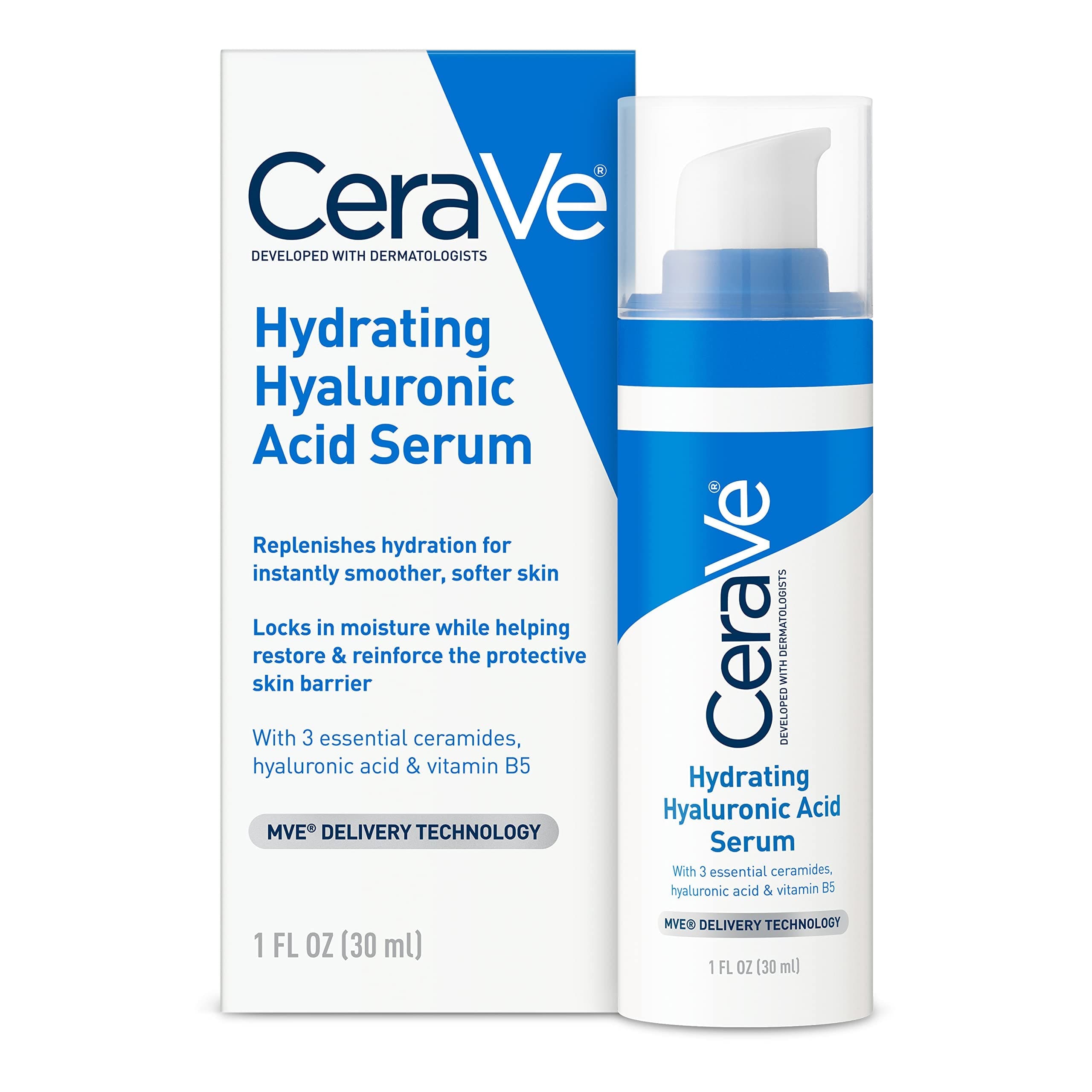 9042 Cerave Hyaluronic Acid Serum for Face with Vitamin B5 and Ceramides 30 ml