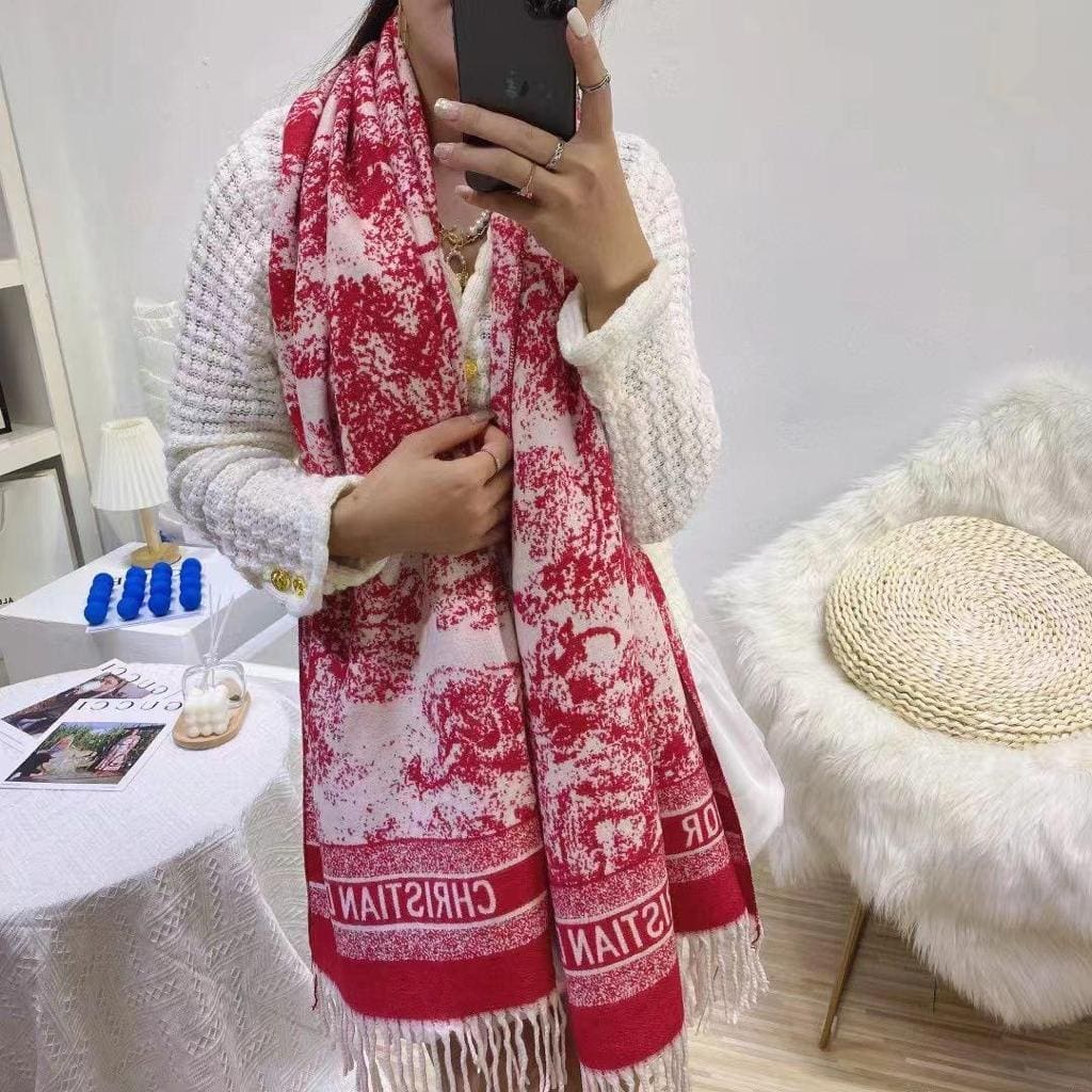 8303 Dior scarf Red
