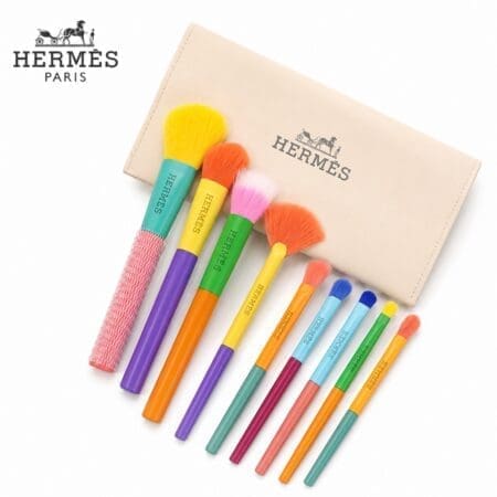9824 Makeup Brush Set with Pouch – 10 Pieces