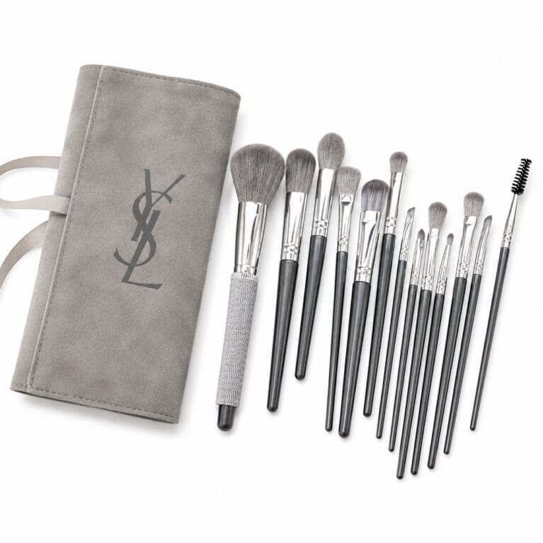 9825 Luxury Makeup Brush Collection with Travel Case – 14 Pieces