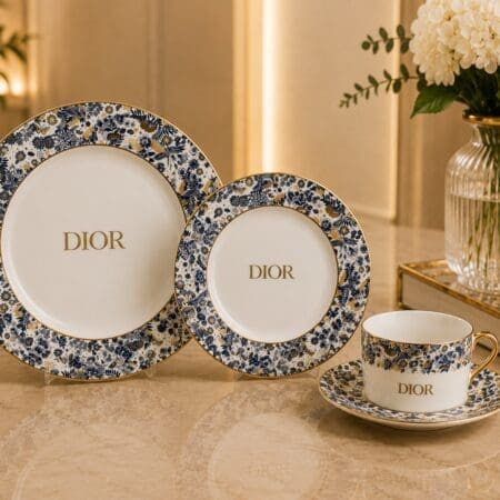 Aw 0207 Luxury Dior Coffee 1 Cup & 1 saucers & 2Plate Set
