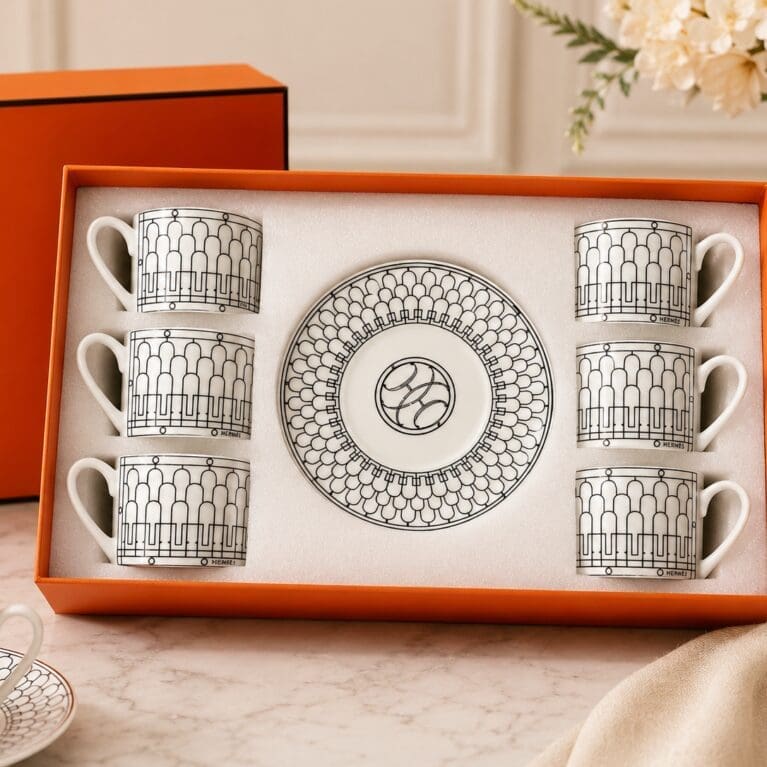 Aw 0205 Elegant Serving Set  6 Cups & 6 Saucers