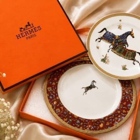 Aw 0218 Tow Royal Horse Porcelain Plate Set with Gift Box 🎁🐎