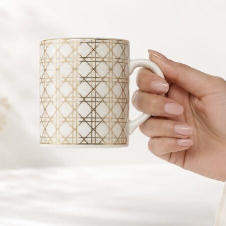 Aw 0213 Premium Ceramic Mug with Gold Pattern
