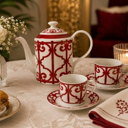 0228 Premium Tea Serving Set – Teapot with 2 Cups