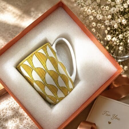 Aw 0224 Elegant Yellow Ceramic Mug