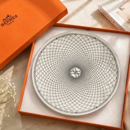 Aw 0220 Luxury Geometric Porcelain Serving Tray 🖤🤍